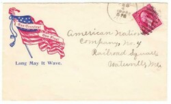 2c BUREAU-SPANISH AMERICAN WAR PATRIOTIC-BICOLOR FLAG-ONE COUNTRY ONE ...