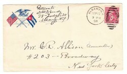 2c BUREAU-SPANISH AMERICAN WAR PATRIOTIC-EAGLE CROSSED FLAGS ...