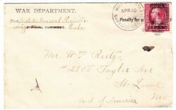 CUBA-US OCCUPATION-2 1/2c.de PESO ON 2c BUREAU ISSUE-WAR DEPARTMENT ...