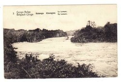 Belgian Congo POSTAL CARD-PICTORIAL VIEW-UPRATED Sc#60-PONTHIERVILLE ...