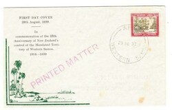 Samoa SG#195-FIRST DAY-APIA WESTERN SAMOA-29/AU/39-ILLUSTRATED ...