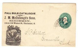 POSTAL WRAPPER-Sc#U316-ILLUSTRATED LILY PAD ADVERTISING-J.M ...