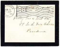 LUCRETIA R GARFIELD-PRESIDENT WIDOW`S FREE FRANK-PASADENA ...