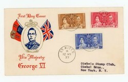 St Christopher and Nevis CORONATION ISSUE-SG#65-7(complete set)-FIRST ...