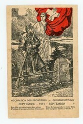 Switzerland Sc#128(pair)-T.P.O.-16/X/14-BICOLOR PATRIOTIC ...