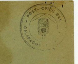 Ecuador GALAPAGOS ISLANDS-STAMPLESS-POST OFFICE BAY/GALAPAGOS ...