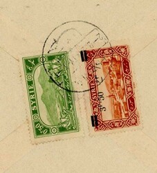Syria Sc#175,#188-HAMA-2/2/27-COMMERCIAL ENVELOPE(reduced at ...