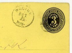 US OFFICIAL-POST OFFICE DEPARTMENT-POSTAL ENVELOPE-Sc#UO7-SIZE ...