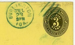US OFFICIAL-POST OFFICE DEPARTMENT-POSTAL ENVELOPE-Sc#UO7-MONEY ORDER ...
