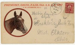 CLYDE(Sandusky County)OHIO-FEB/16/1909-BICOLOR HORSE ILLUSTRATED ...