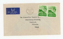 Mauritius SG#302(pair)-PERFIN(x8)-B.B.Co.-BLYTH BROTHERS &amp; Co.Ltd ...