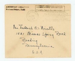 Haiti CORRESPONANCE DIPLOMATIQUE-OFFICIAL-FRANCHISE POSTALE PAN ...