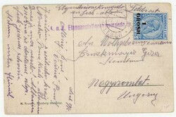 Albania Sc#50-AUSTRIA FELDPOST-LESCH-25/1/??-POSTCARD VIEW KAISER ...