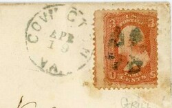 3c 1861 ISSUE WITH GRILL-COVINGTON(ALLEGHANY County)VIRGINIA-CIRCA ...
