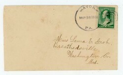 D.P.O.(1863~1951)-AVON(Lebanon County)PENNSYLVANIA-MAY/28/1888-TO ...