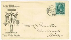 PHILADELPHIA PENNSYLVANIA-BURLINGTON TERRA COTTA WORKS-3c BANKNOTE TO ...