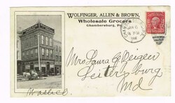 CHAMBERSBURG(Franklin County)PENNSYLVANIA-JAN/6/1905-Sc#319-WOLFINGER ...