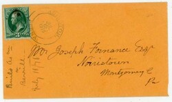 ABINGTON(Montgomery County)PENNSYLVANIA-JUL/15/1876-3c BANKNOTE TO ...