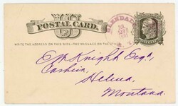 D.P.O.-(1875~1900)-SCARCITY 5-GLENDALE(Beaverhead County)MONTANA ...