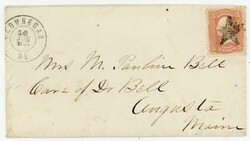SKOWHEGAN(Somerset County)MAINE-14/JUN/1865-Sc#^5-STAR CANCEL-TO ...