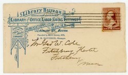 BOSTON MASSACHUSETTS-Sc#210-MAR/6/1886-ILLUSTRATED LIBRARY BUREAU ...