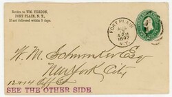 FORT PLAIN(Montgomery County)NEW YORK-AUG/12/1892-POSTAL ...