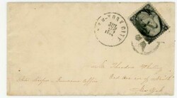 BLACKJACK ISSUE-Sc#73-NEW YORK CITY-JUL/25/1864-FANCY CANCEL-LOCAL ...