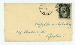 BLACKJACK ISSUE-Sc#73-BOSTON MASS-GEOMETRIC FANCY CANCEL-LOCAL ...