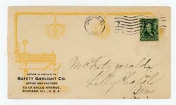 CHICAGO ILLINOIS-Sc#300-1905-ILLUSTRATED SAFETY GASLIGHT CO-UNSEALED ...
