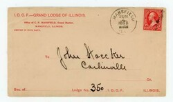 MANSFIELD(Platt County)ILLINOIS-JUN/4/1896-I.O.O.F.GRAND LODGE OF ...