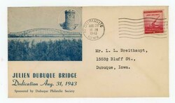 DUBUQUE(Dubuque County)IOWA-Sc#900-AUG/31/1943-JULIEN DUBUQUE BRIDGE ...