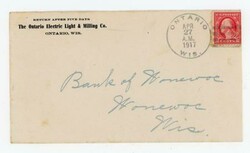 ONTARIO(Vernon County)WISCONSIN-APR/27/1917-THE ONTARIO ELECTRIC ...