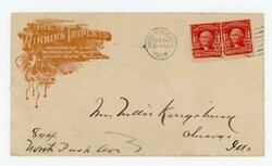 MINNEAPOLIS MINNESOTA-FEB/28/1908-Sc#319(x2)-ILLUSTRATED 3 THEATER ...