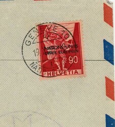 United Nations EUROPEEN OFFICE-Sc#7O13(single frank)-GENEVE 10 ...