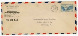Canal Zone OFFICIAL AIR POST-Sc#CO3(single frank)-SUPERVISING ...