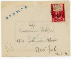 Vatican City Sc#100a-JESUS IMAGE OMITTED-CITTA DEL VATICANO-3/8/48-TO ...