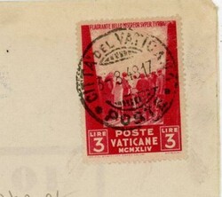 Vatican City Sc#100a-JESUS IMAGE OMITTED-CITTA DEL VATICANO-3/8/48-TO ...