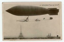 EARLY DIRIGEABLE-REAL PHOTO POSTCARD-VILLE DE PARIS-USED ...