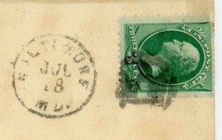3c BANKNOTE-FANCY JACK-O-LANTERN CANCEL-BALTIMORE MD-JUL/18-CIRCA ...