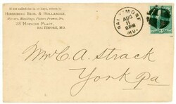 3c BANKNOTE-BALTIMORE MD-AUG/8-CIRCA 1880-ILLUSTRATED MIRRORS ...