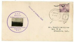 US DIRIGIBLE(Zeppelin)-ZRS 5-U.S.S. MACON-ARRIVES AT LAKEHURST * ...