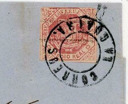 Venezuela Sc#45a-INVERTED OVERPRINT-CORREOS LA GUAIRA-UNDATED DOUBLE ...