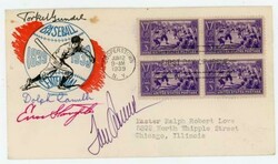 Sc#655(block of 4)-BASEBALL ISSUE-FIRST DAY-COOPERSTOWN N.Y.-TORKEL ...