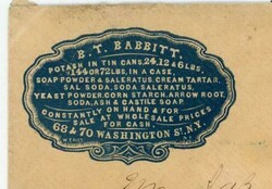 Sc#26-NEW YORK-MAR/13-CIRCA 1858-B.T.BABBITT-POTASH,SOAP POWDER,CREAM ...