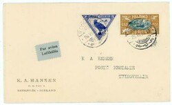 Iceland Sc#C3,#C5-REYKJAVIK-26/VI/30-AIR MAIL-TO ...