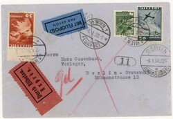 Austria Sc#C37,#356,#C39-VIENNA-8/1/38-AIR ...