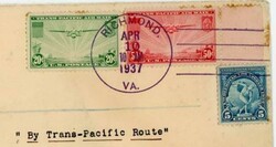 Sc#C21,#C22,#719-RICHMOND VA-APR/10/1937FIRST FLIGHT-TRANSPACIFIC ...