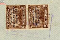 Nicaragua Sc#RA55,#C163(pair)#654,#652-MANAGUA-18/AGOS/1937-AIR ...