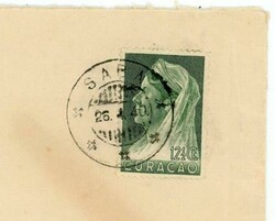 Netherlands Antilles Sc#134-SABA-26/4/40-TO WESTFIELD MASS-COMMERCIAL ...