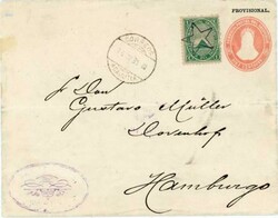 Salvador POSTAL ENVELOPE-10 centavos-WHITE INSIDE-POINTED ...